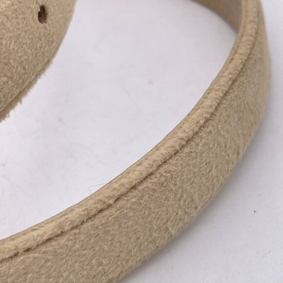 St. John Women\'s Belt Tan Size 10 Suede Leather Gold Tone Buckle Adjustable main image 7
